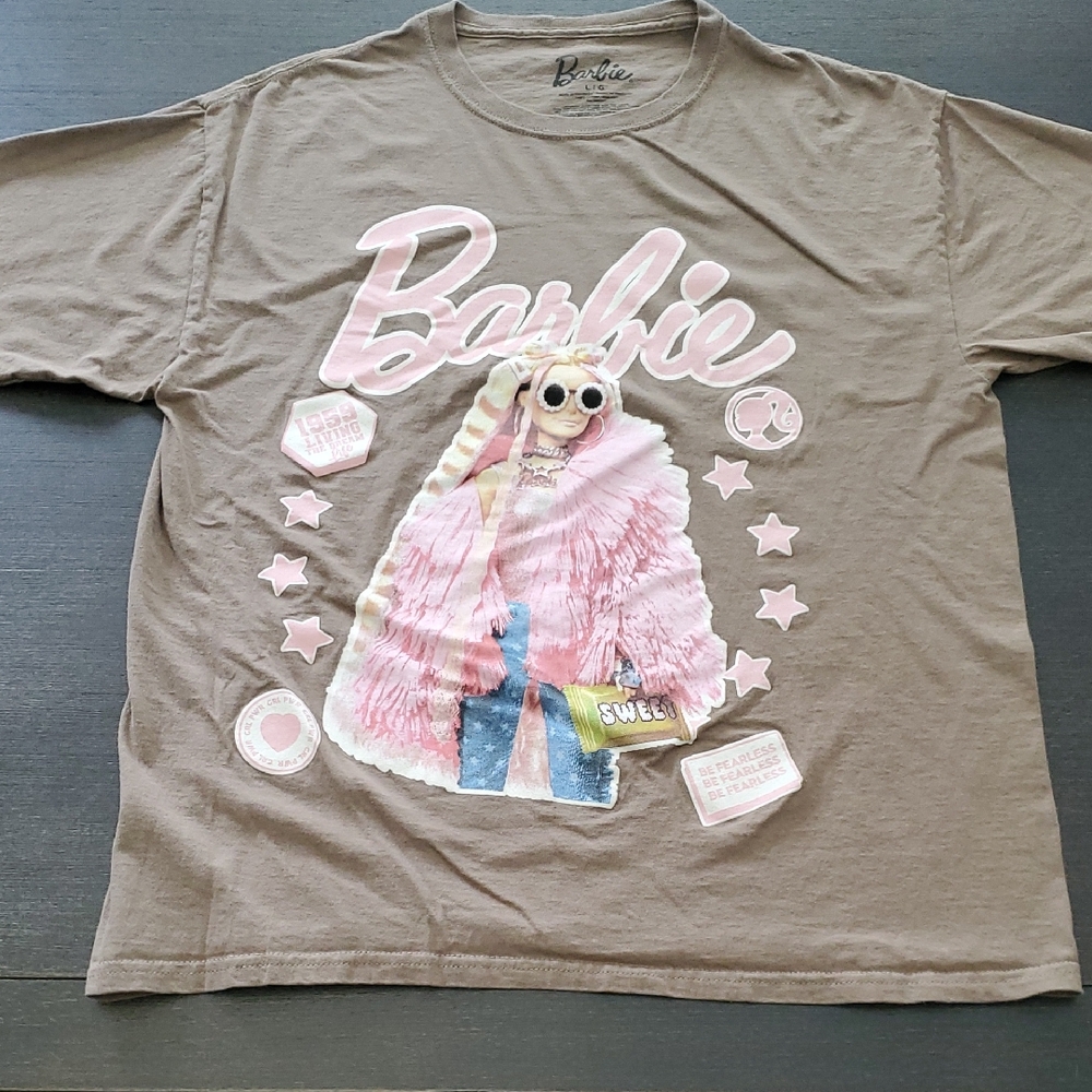 Barbie Brown T-Shirt with Pink Graphic